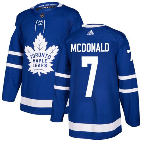 Adidas Men Toronto Maple Leafs #7 Lanny McDonald Blue Home Authentic Stitched NHL Jersey->toronto maple leafs->NHL Jersey